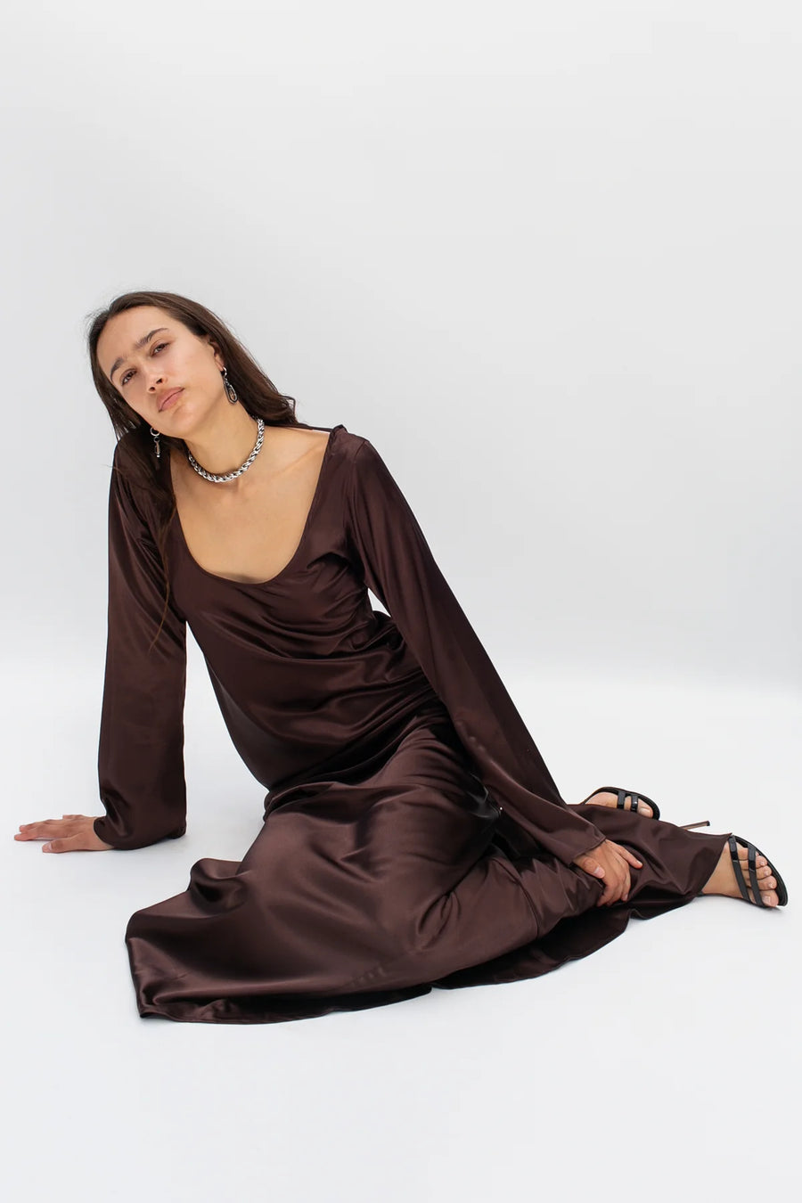 Silk Long Sleeve Lover Dress