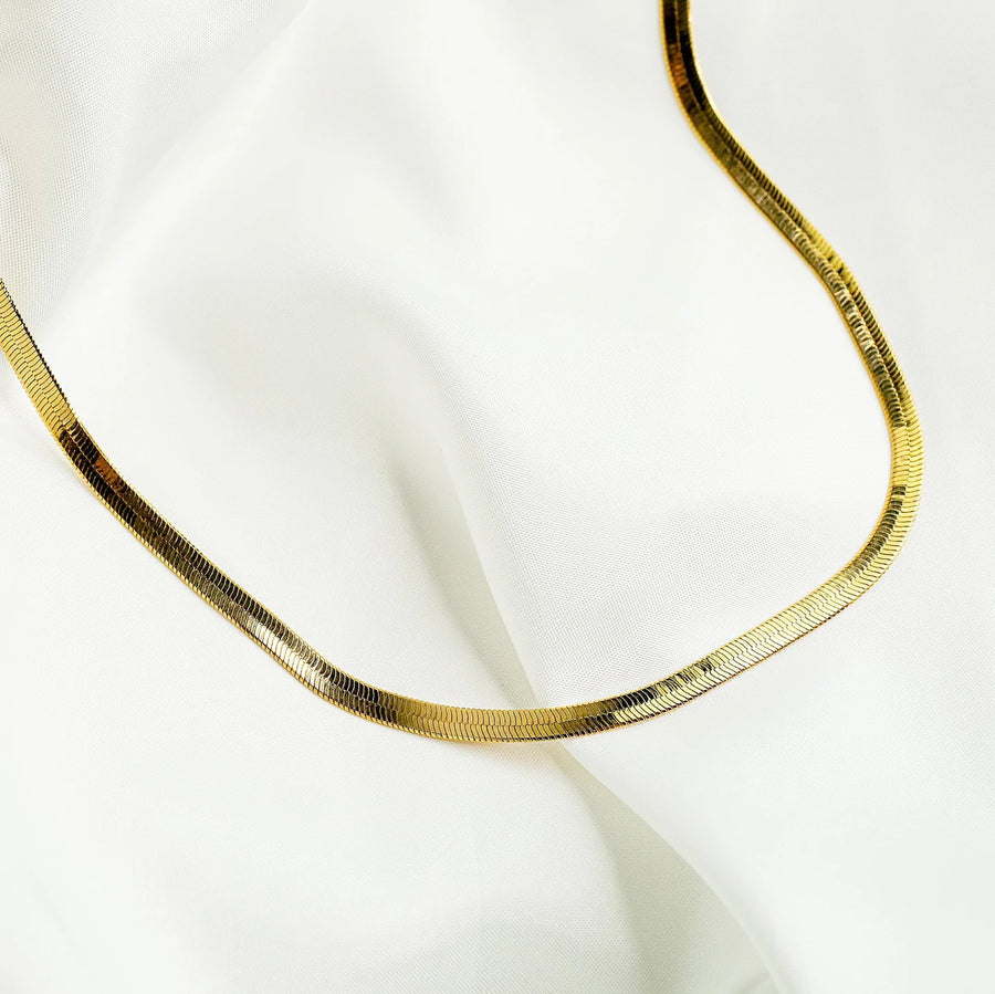 18k Gigi Herringbone Chain Necklace